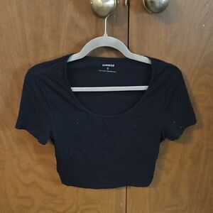 Express Black Crop Top - Medium